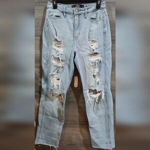 Distressed Hollister Mom Jeans